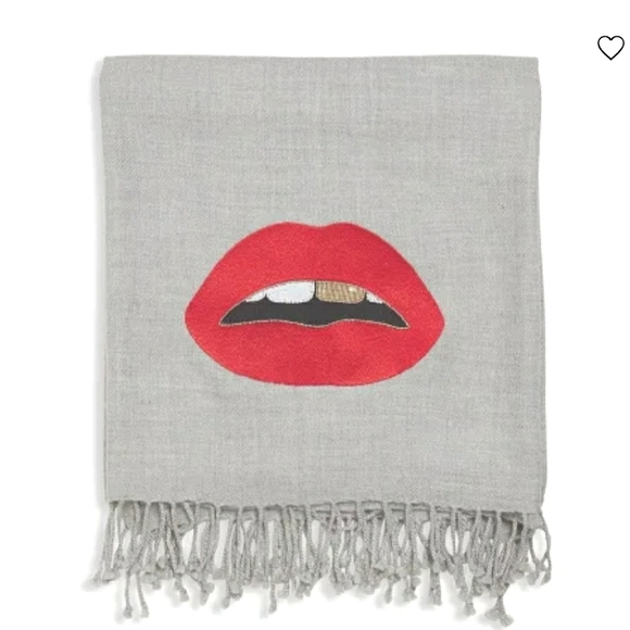 Jonathan Adler Other - JONATHAN ADLER LIPS BEAD-EMBELLISHED CAMEL HAIR AND WOOL-BLEND THROW $430.00